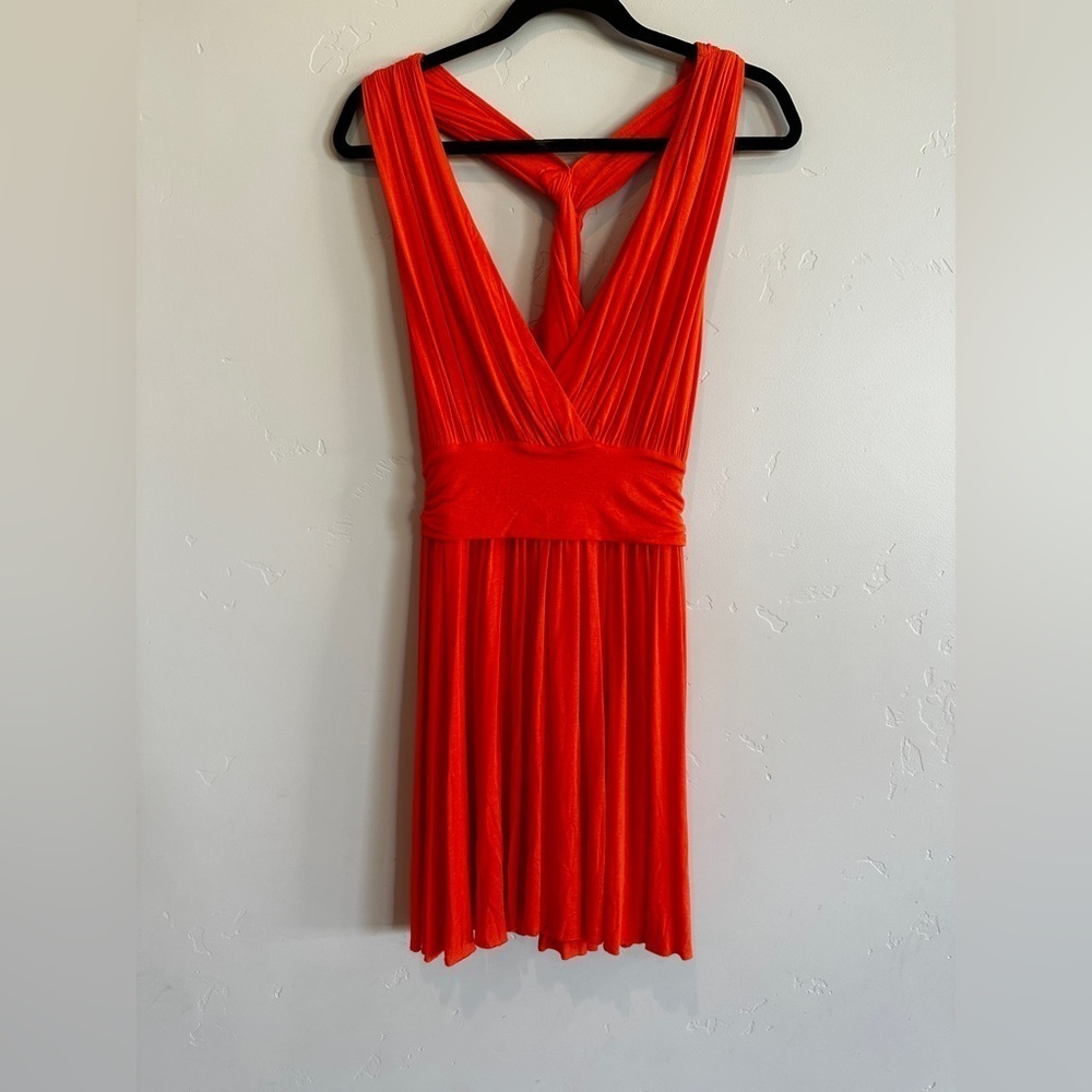 Bailey 44 twist back sleeveless orange dress size large
